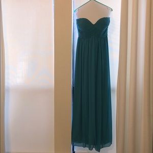 Donna Morgan Long Chiffon Strapless Dress